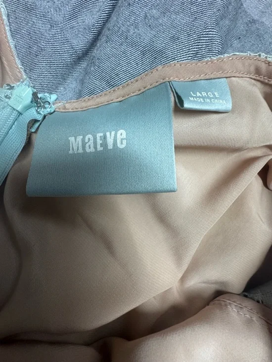 Anthropologie Maeve Mint Lace Peplum Top Size Large Cottagecore Romantic - Picture 4 of 6